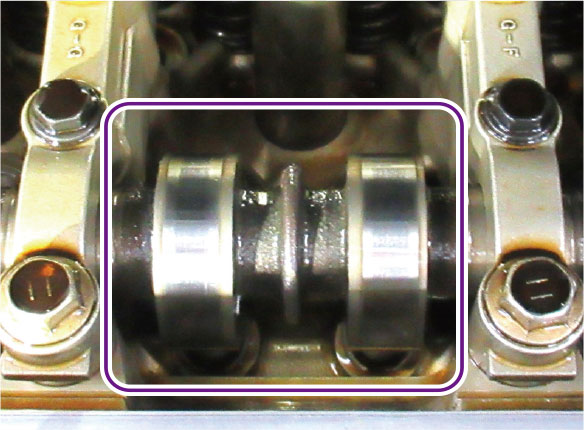 カムシャフトまわりの洗浄効果フラッシング後